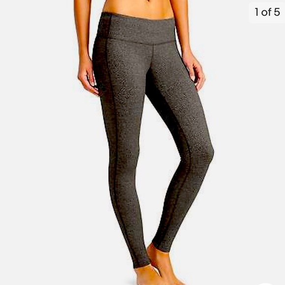 Athleta Gray Black Swirl Chaturanga Tights Leggings Pants W-451 Size Small - Picture 1 of 12